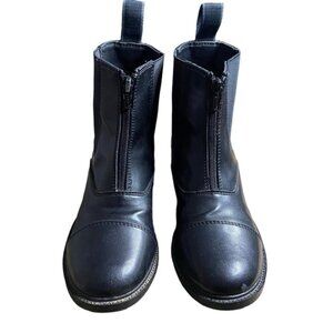 Auken Women's Black Front Zip Ankle Block Heeled Boots